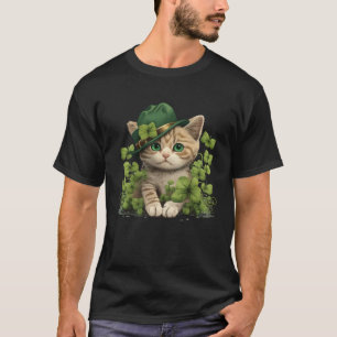Lucky Green Proud Irish St Patricks Day Cat  1 T-Shirt