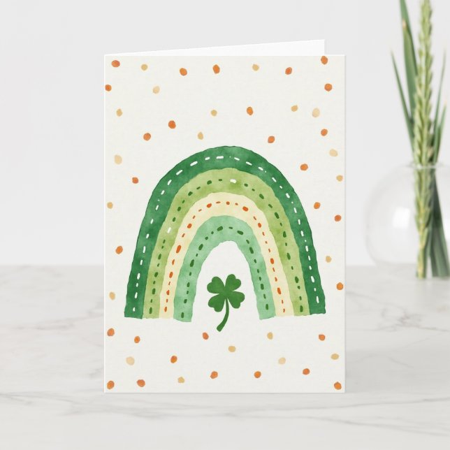 Lucky Green Rainbow Card (Front)