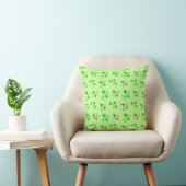 Lucky Green Shamrock Pattern Pillow (Chair)