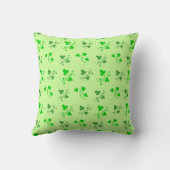 Lucky Green Shamrock Pattern Pillow (Back)