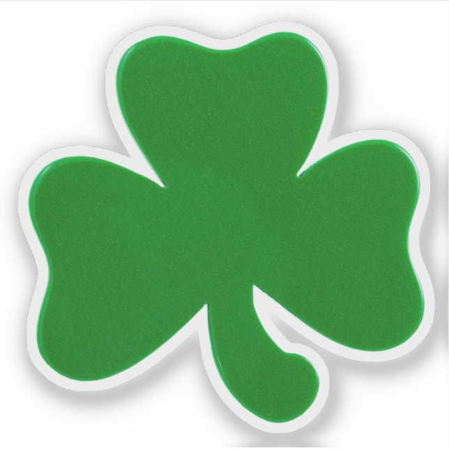 Lucky Green Shamrock Sticker (Front)