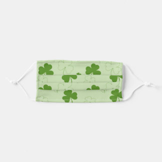 lucky green shamrocks adult cloth face mask
