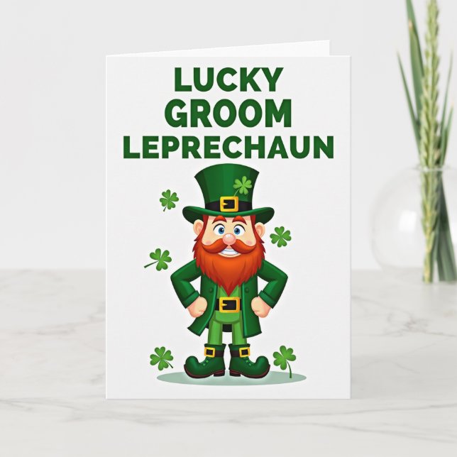 Lucky Groom Clover Card (Front)