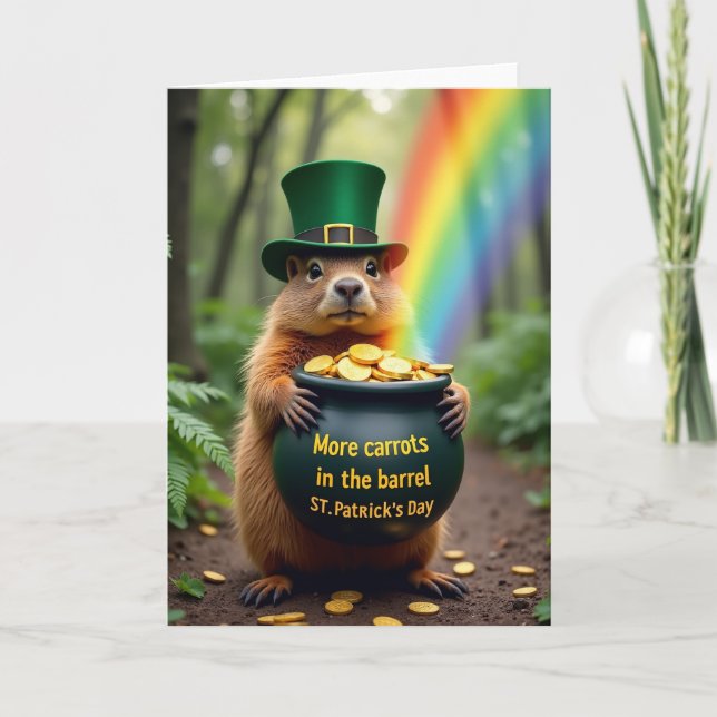 Lucky Groundhog Gold Coin Card (Front)