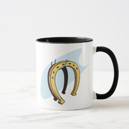 Lucky Hanging Horseshoe Equine Theme Mug