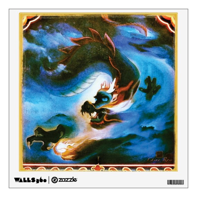 Lucky Happy Dragon Wall Sticker (Front)