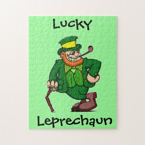 Lucky Happy Irish Leprechaun Jigsaw Puzzle