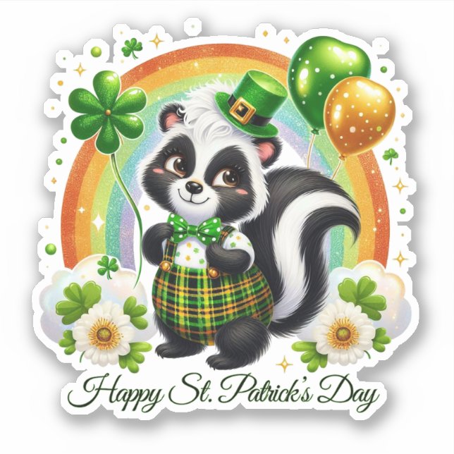 Lucky Happy St. Patrick’s Day Sticker (Front)