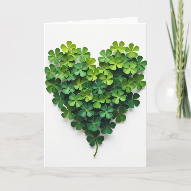 Lucky Heart Leaf Card (Front)
