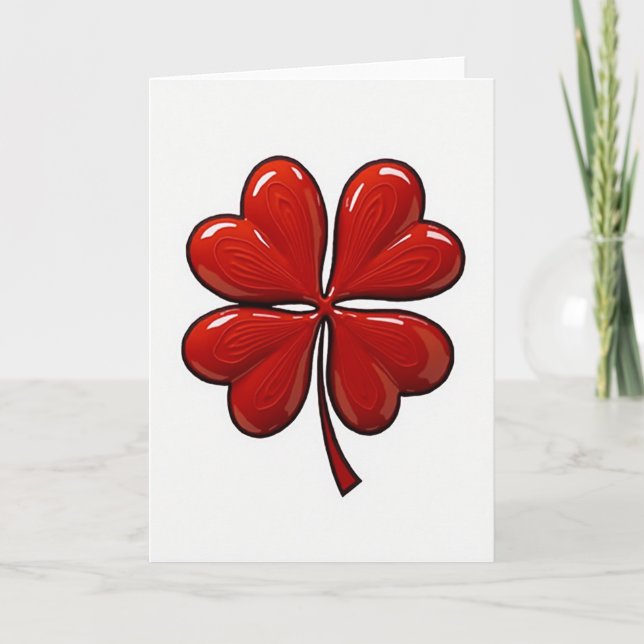 Lucky Hearts Greeting Card (Front)