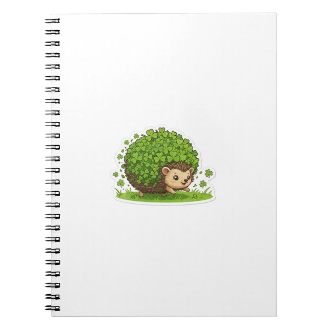 Lucky Hedgehog St.Patrick's Day Notebook (Front)