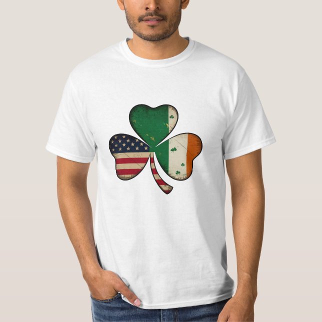 "Lucky Heritage" 🍀🇺🇸🇮🇪 T-Shirt (Front)