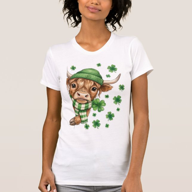 Lucky Highland Cow T-Shirt (Front)