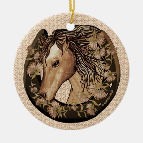 Lucky Horse custom name ornament