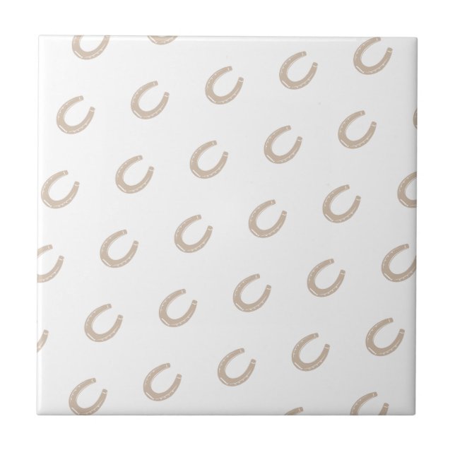 Lucky Horse Shoe Ceramic Tile (Front)