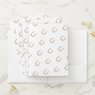 Lucky Horse Shoe Pocket Folder