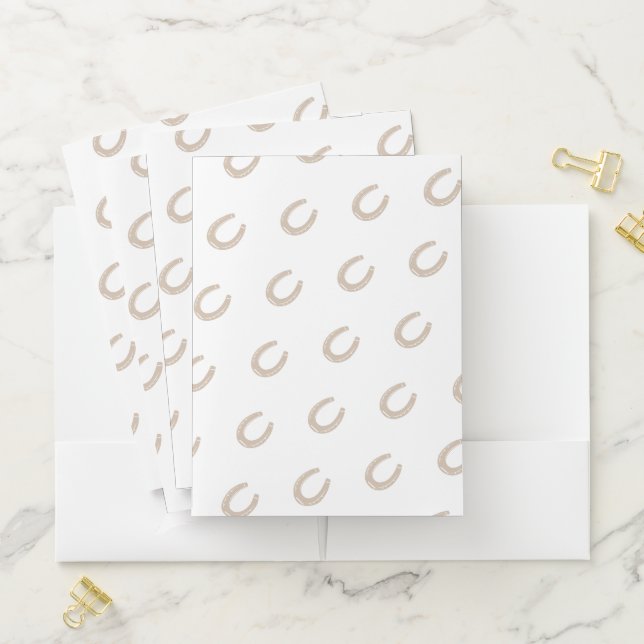 Lucky Horse Shoe Pocket Folder (In Situ)