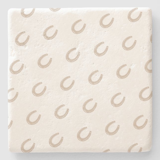 Lucky Horse Shoe Stone Coaster (Front)