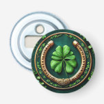 Lucky Horseshoe and Clover Design Bottle Opener