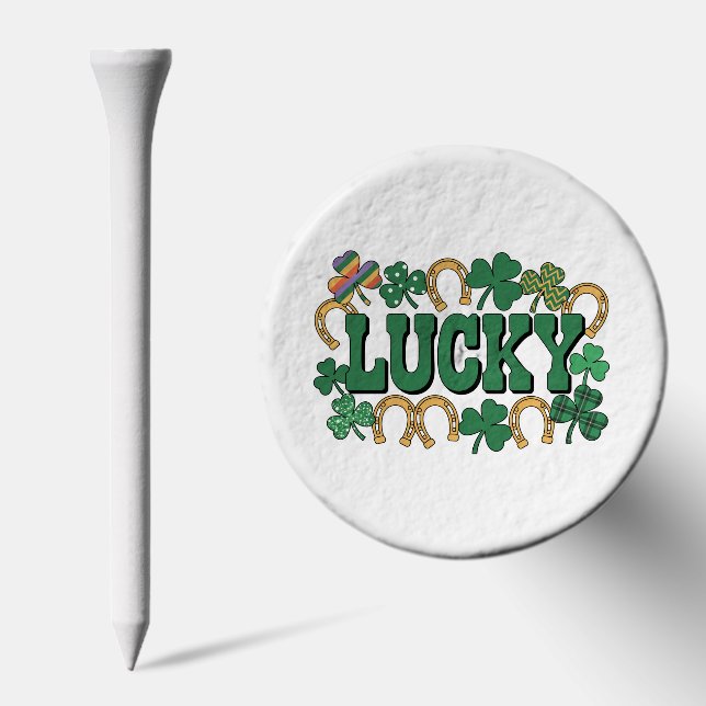 Lucky Horseshoe and shamrocks Golf Tees (Combo)