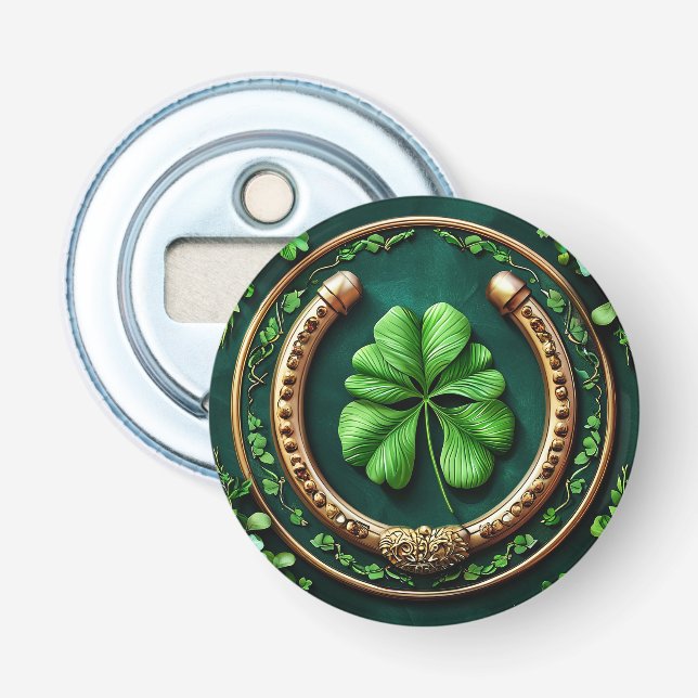 🍀 Lucky Horseshoe Bottle Opener Gift Bar Charm ✨ (Front)