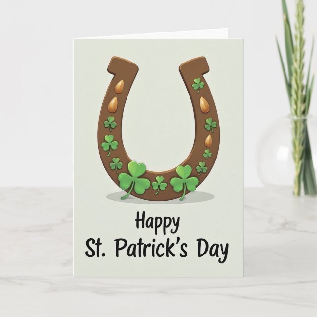 Lucky Horseshoe Gold Foil Card (Front)