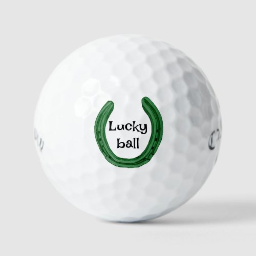 Lucky horseshoe golf balls