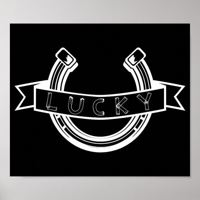 Lucky horseshoe Good Luck Poster (Front)