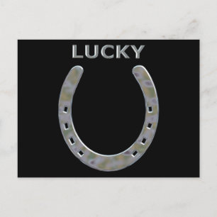 Lucky Horseshoe in Silver Postcard