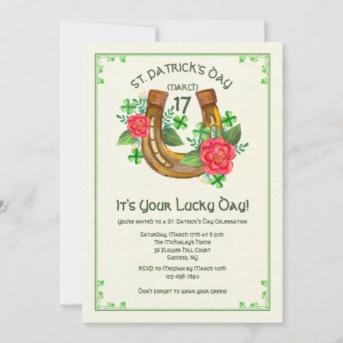 Lucky Horseshoe Invitation