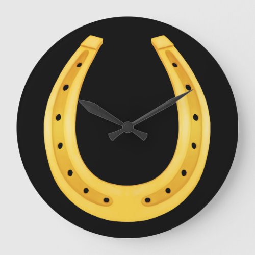 Lucky Horseshoe Large Clock