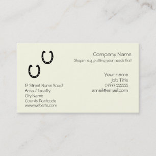 Lucky Horseshoe Logo for farms / suppliers Business Card