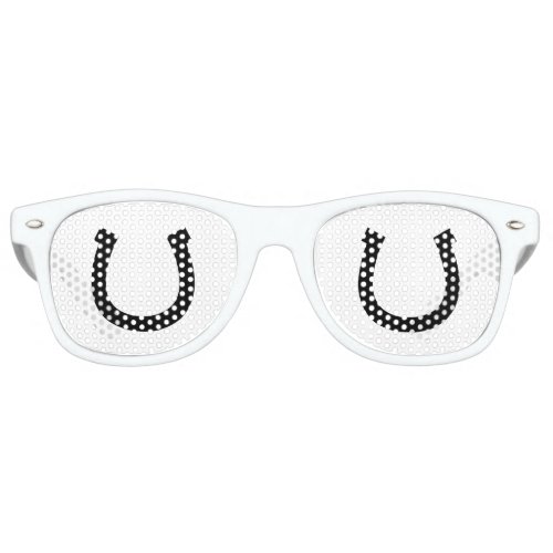 Lucky horseshoe logo party shades