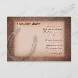 Lucky Horseshoe on Brown Leather Enclosure Card