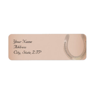 Lucky Horseshoe on Brown Leather Label