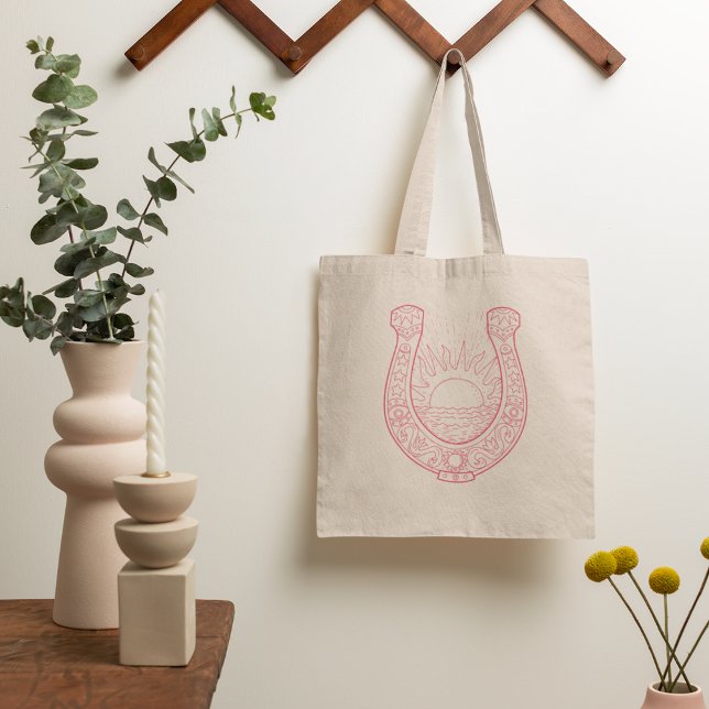 Lucky Horseshoe Sunset Ocean Tote Bag (Creator Uploaded)