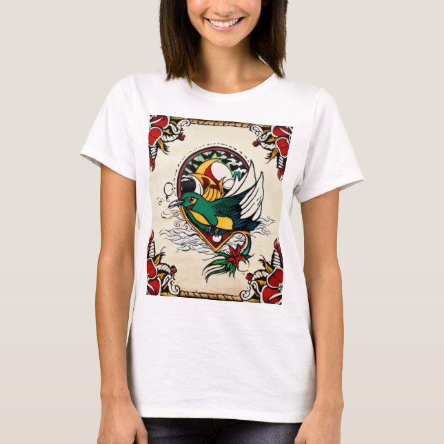 Lucky Horseshoe Tattoo T-Shirt (Front)