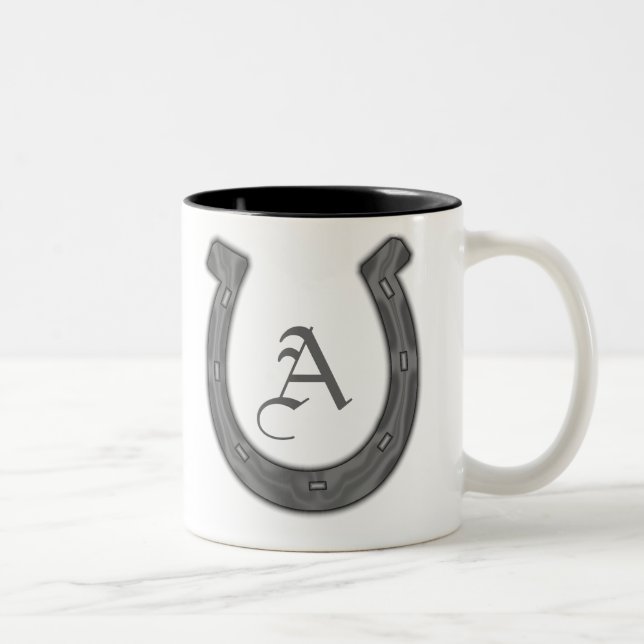Lucky Horseshoe Two-Tone Coffee Mug (Right)