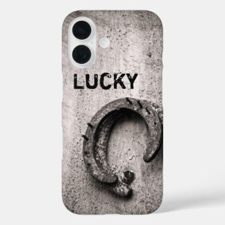 Lucky Horseshoe Vintage Western Sepia Photograph iPhone 16 Case