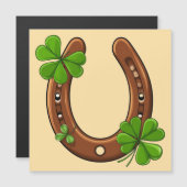 Lucky Horseshoe With Green Shamrocks (Front/Back)