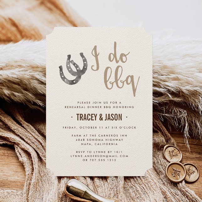 Lucky Horseshoes I Do BBQ Invitation (Creator Uploaded)