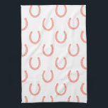 Lucky horseshoes pink pattern kitchen towel<br><div class="desc">Decorate your kitchen with this lucky horseshoe pattern towel. Makes a great gift for horse lovers and cowboys!
Check my shop for lots more colors and patterns!</div>