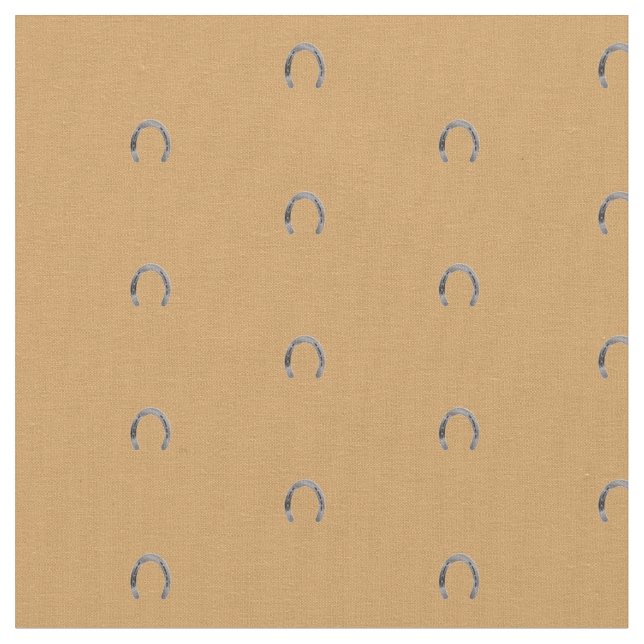 Lucky Horseshoes -- Tiny Horseshoe Print Fabric (Close Up)