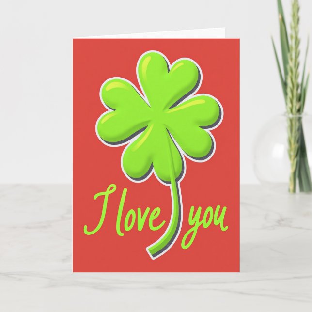 Lucky I Love You Card (Front)