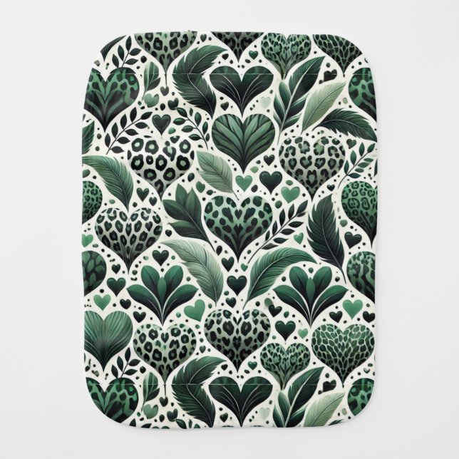 Lucky In Love Baby Burp Cloth (Front)