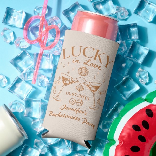 Lucky In Love Bachelorette Weekend Seltzer Can Cooler (In Situ Summer)
