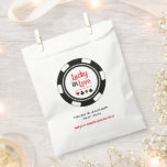 Lucky In Love Black White Poker Chip Wedding Favor Bag<br><div class="desc">Are you getting married in Las Vegas or another fun casino city? Or having a casino themed wedding? These "Lucky in Love" white and black favor bags would make a perfect way to have your guests take home some a thank you gift.</div>