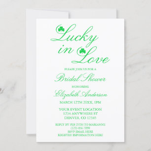Lucky In Love Bridal Shower Invitation