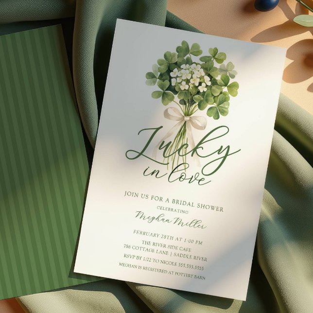 Lucky in Love Bridal Shower Invitation (Creator Uploaded)