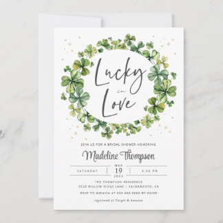 Lucky in Love Bridal Shower Invitation